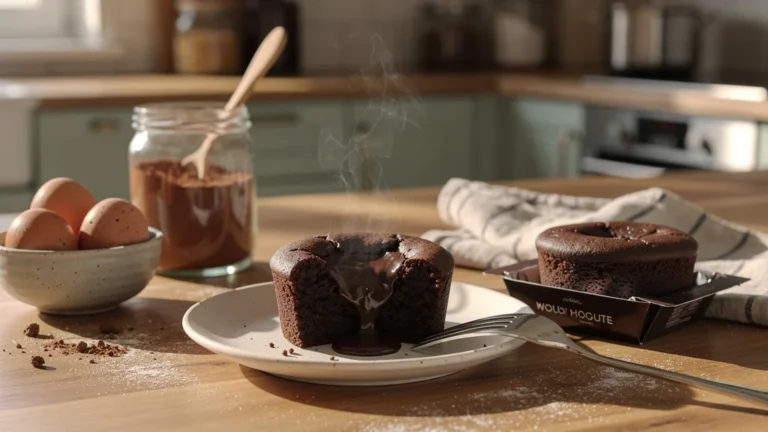 Comparaison réaliste fondant maison et fondant acheté sur plan temps-résultat dans cuisine chaleureuse