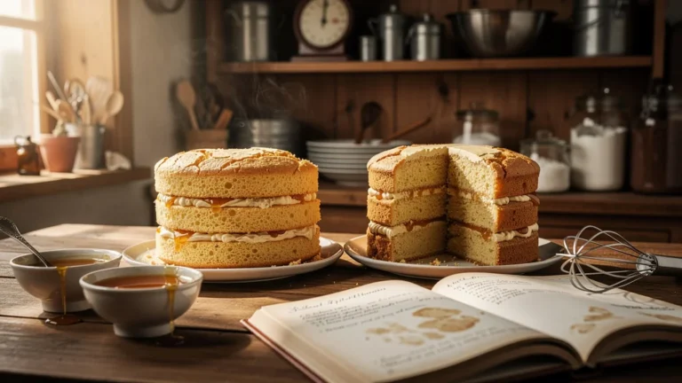Comparaison ultra-réaliste génoise classique et molly cake pour gâteau à étages et cuisson parfaite